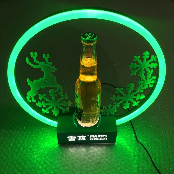 Custom Personalized LED 3D Brand Beer Neon Bottle Glorifier Display