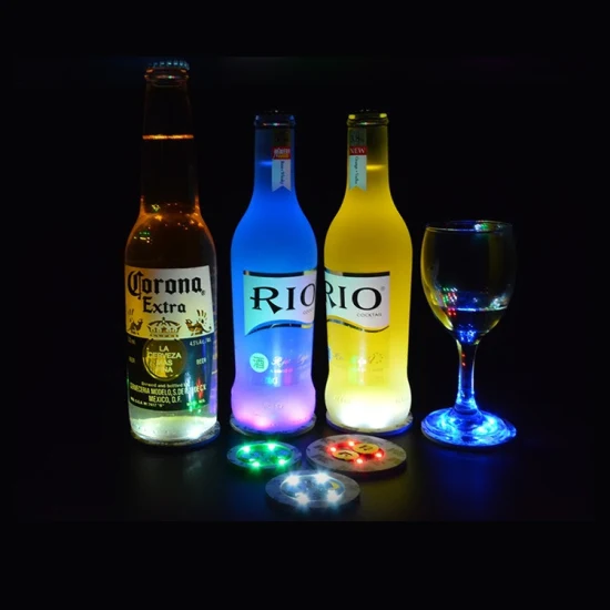 LED Pad LED clignotante Dessous de verre LED Bouteille Autocollant Base LED Display Base